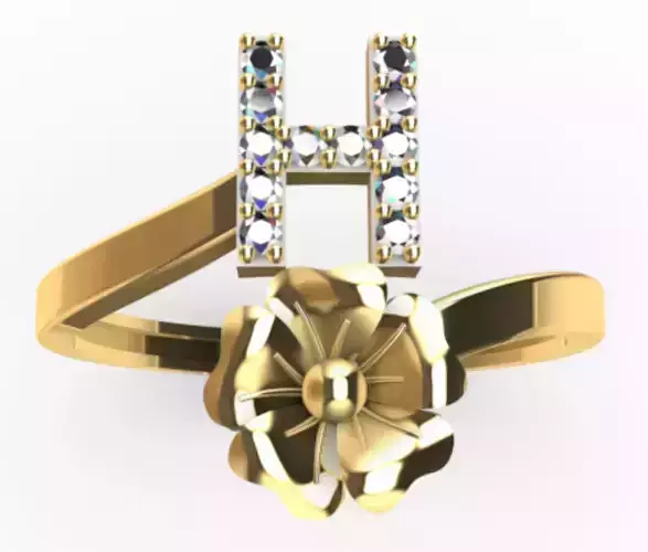 ring letter h flower