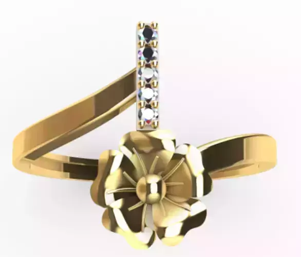 ring letter i flower