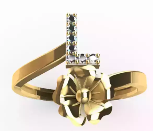 ring letter l flower