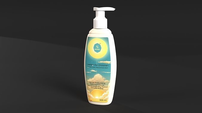 Baby Lotion Low-poly 3D model