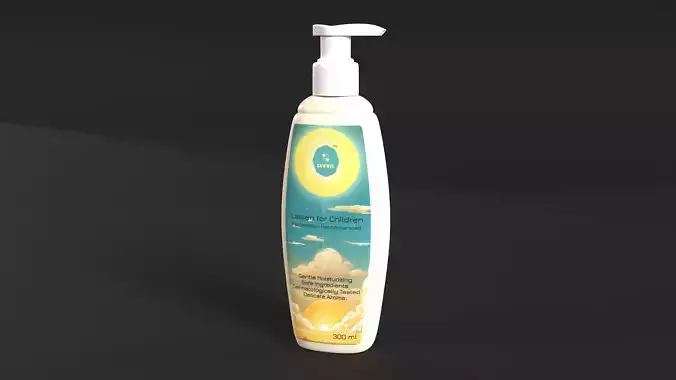 Baby Lotion Low-poly 3D model