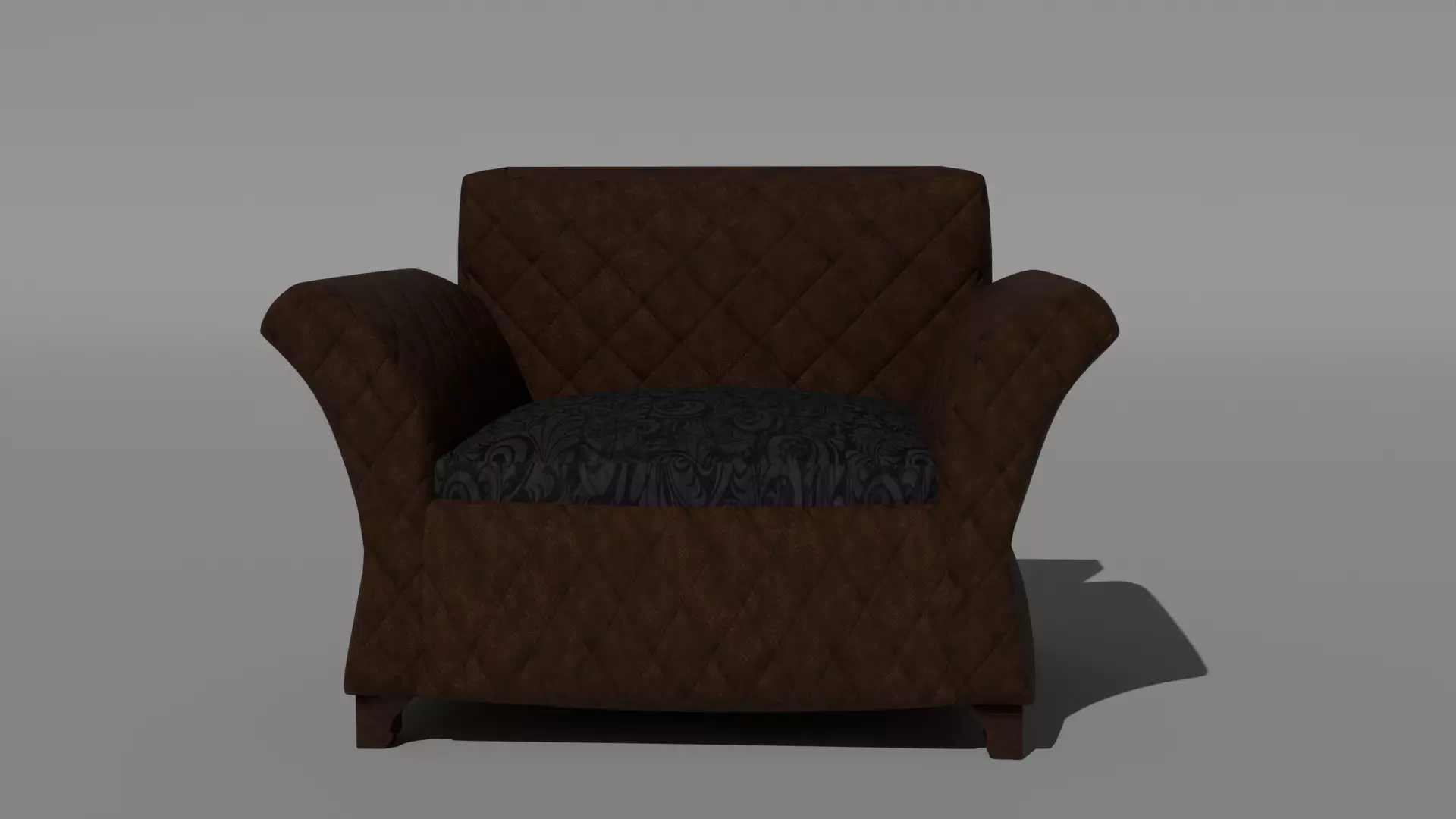 Low poly sofa seat Free low-poly 3D model