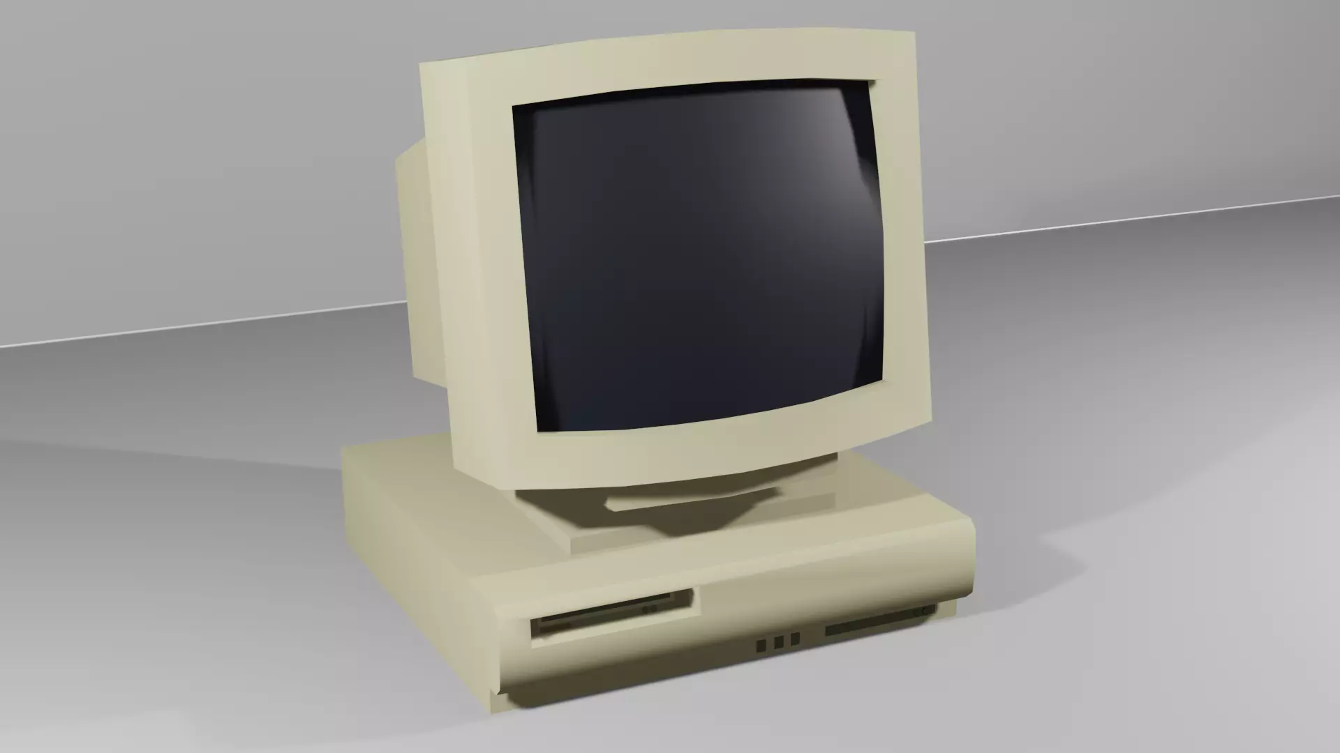 Low Poly Computer Free low-poly 3D model_0