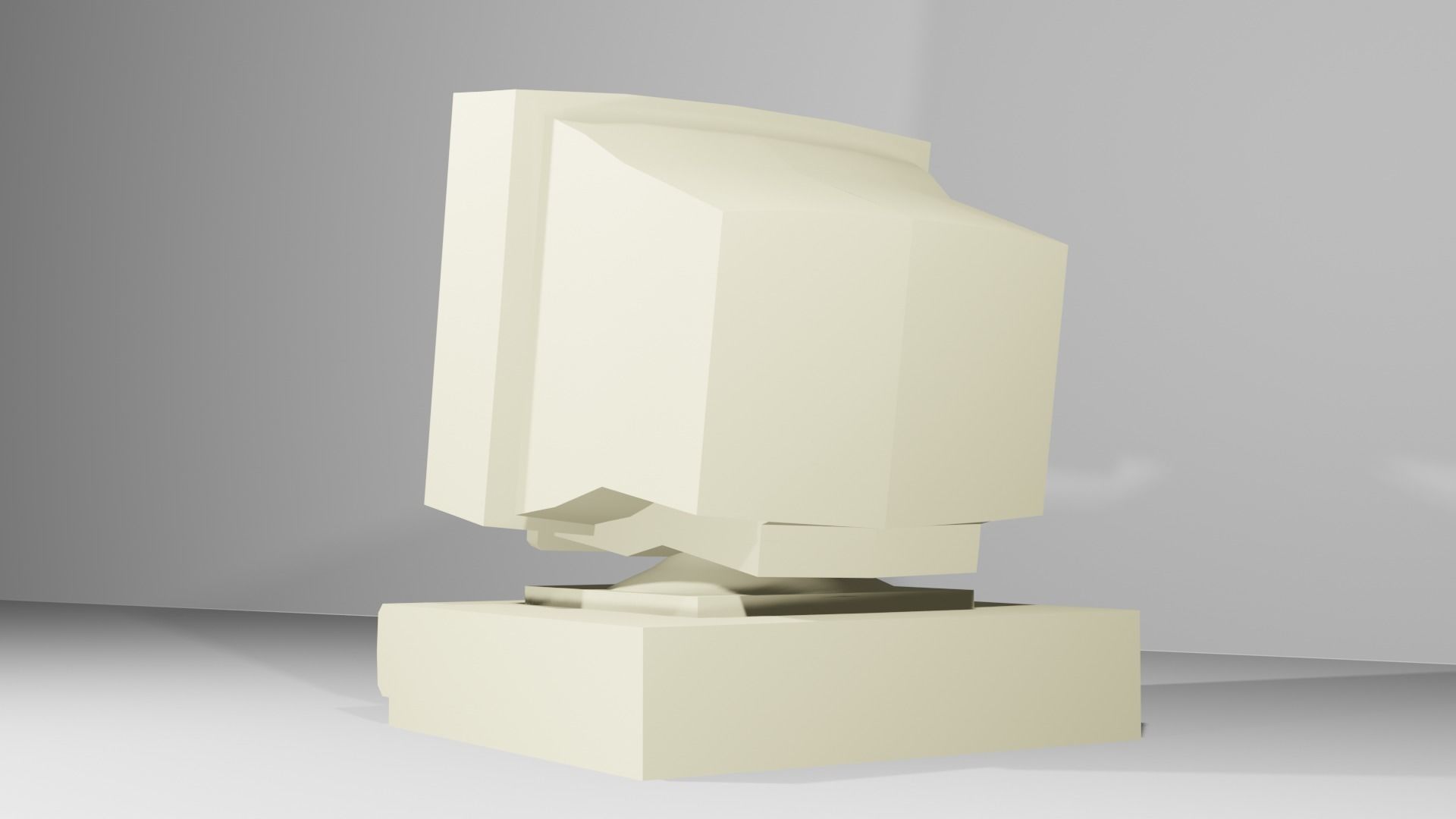 Low Poly Computer Free low-poly 3D model_2