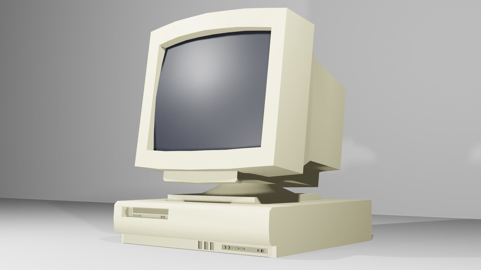 Low Poly Computer Free low-poly 3D model_1