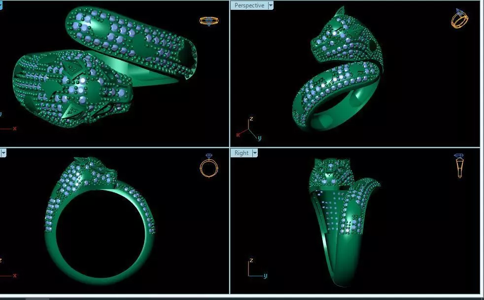 ring  gold 3D print model_0