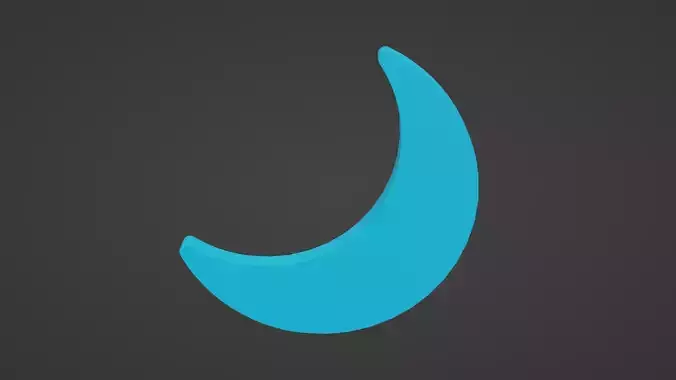 Blue Crescent Moon