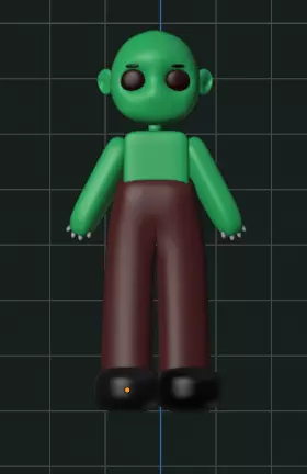 Green skinned alien Free 3D model