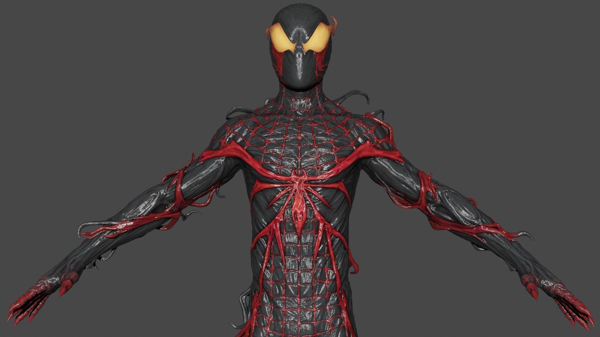 Miles Absolute Carnage Low-poly 3D model_1