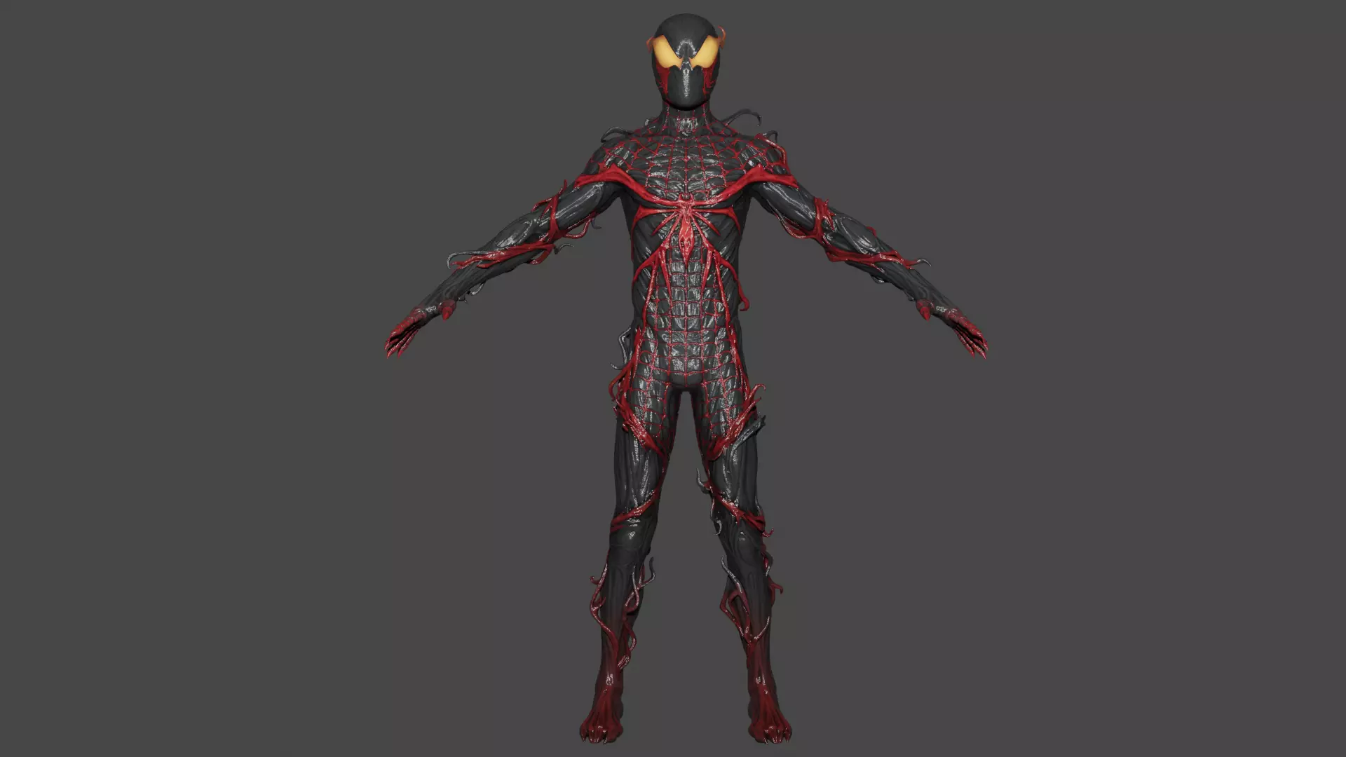 Miles Absolute Carnage Low-poly 3D model_0