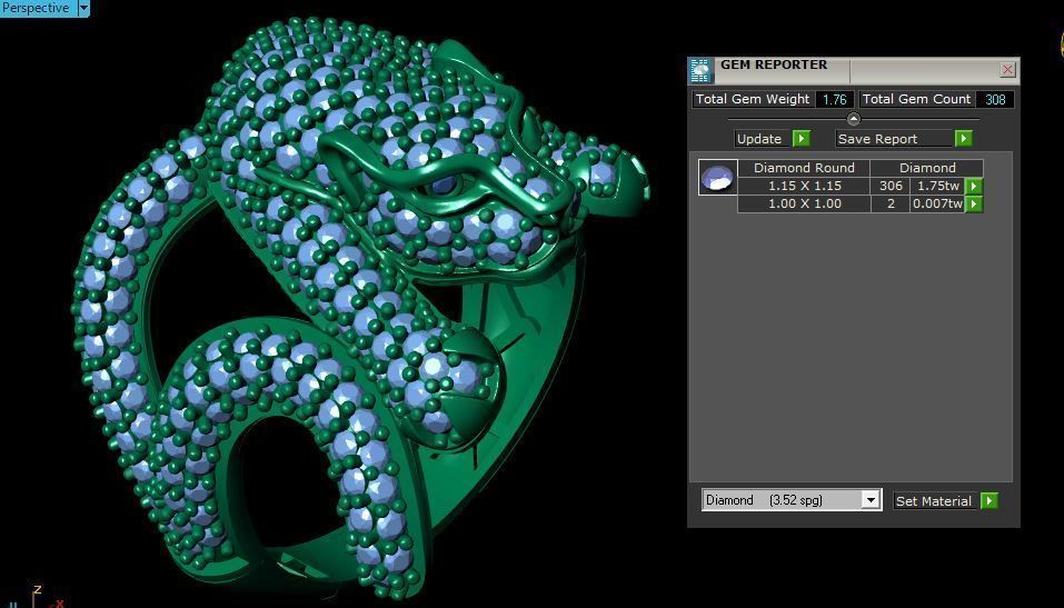panther ring 3D print model_1