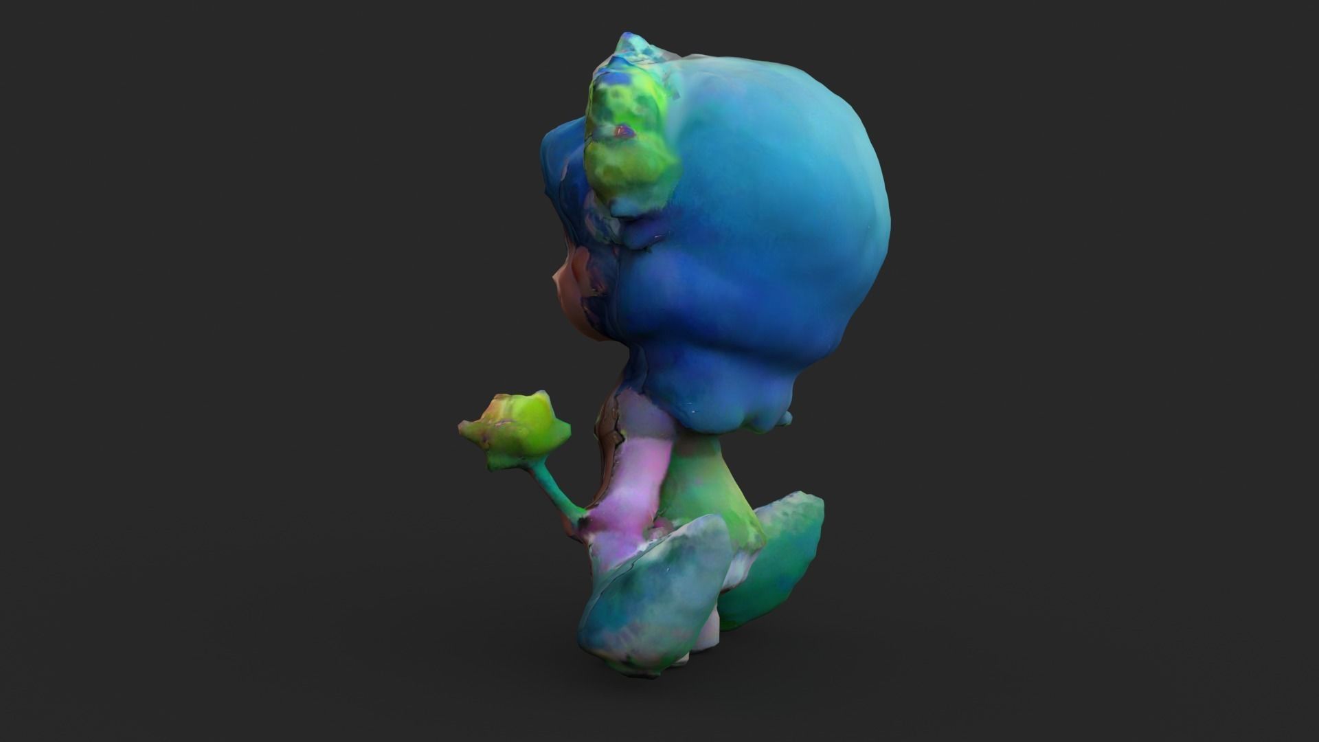 Little Fairy Low-poly 3D model_5