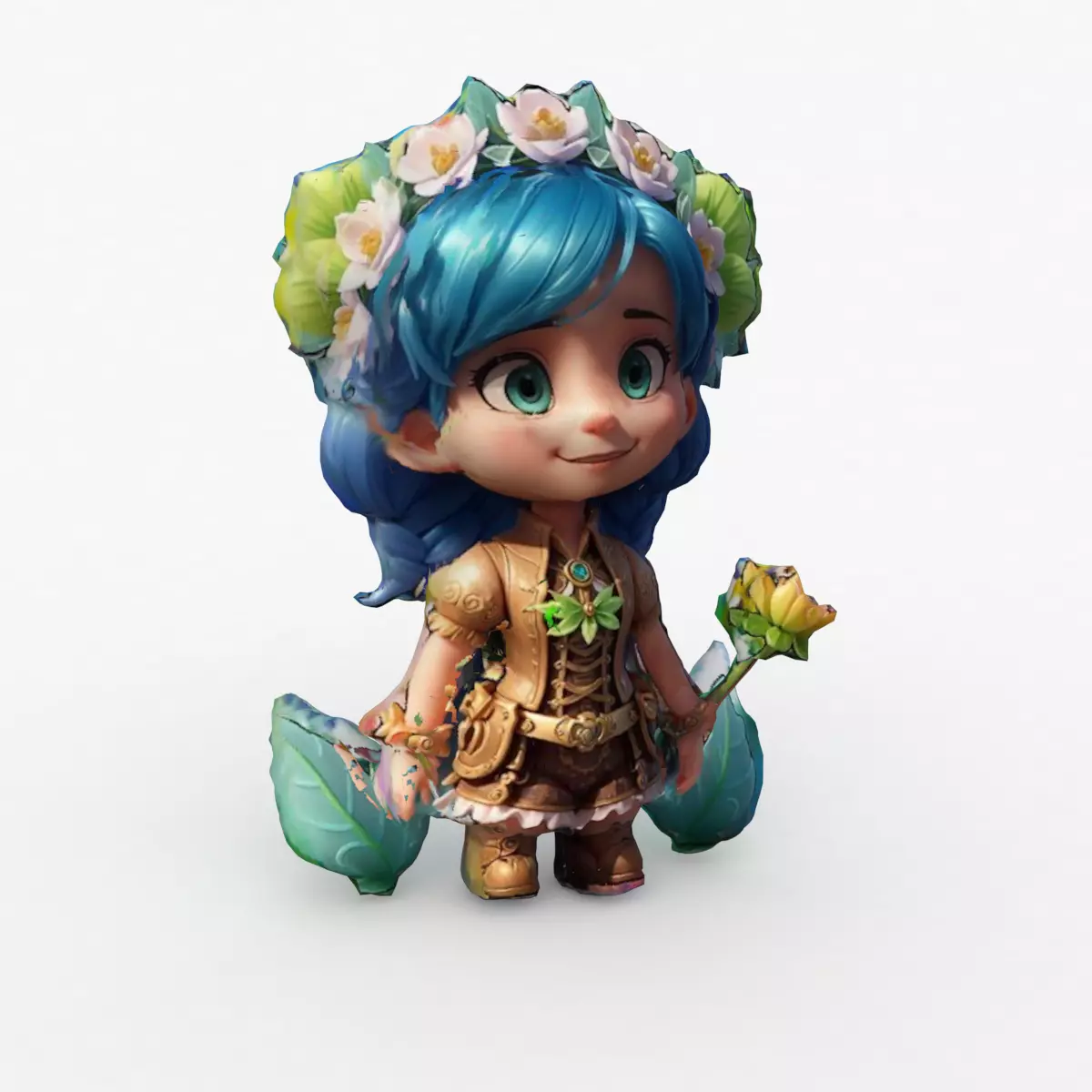 Little Fairy Low-poly 3D model_0