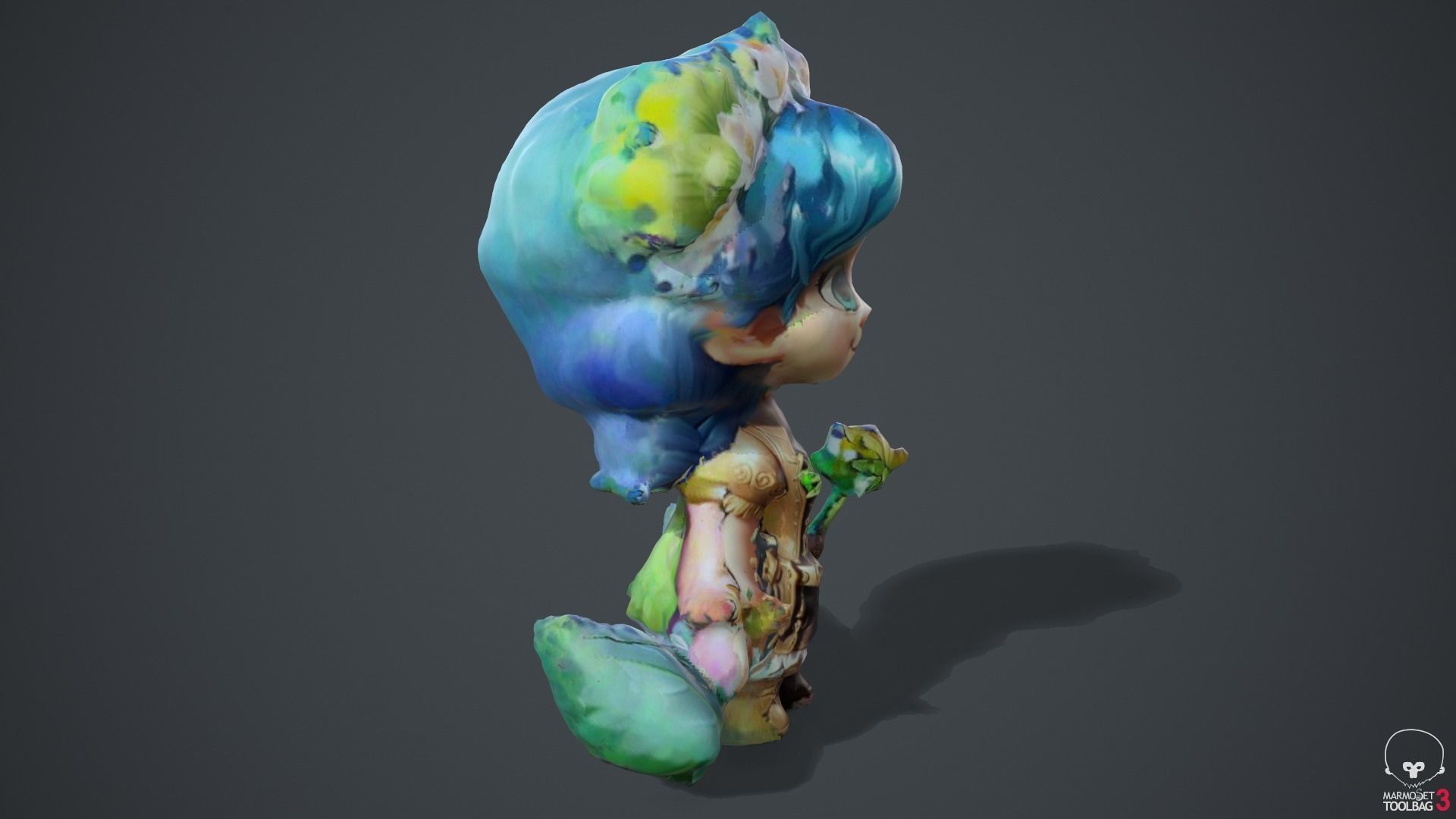 Little Fairy Low-poly 3D model_18