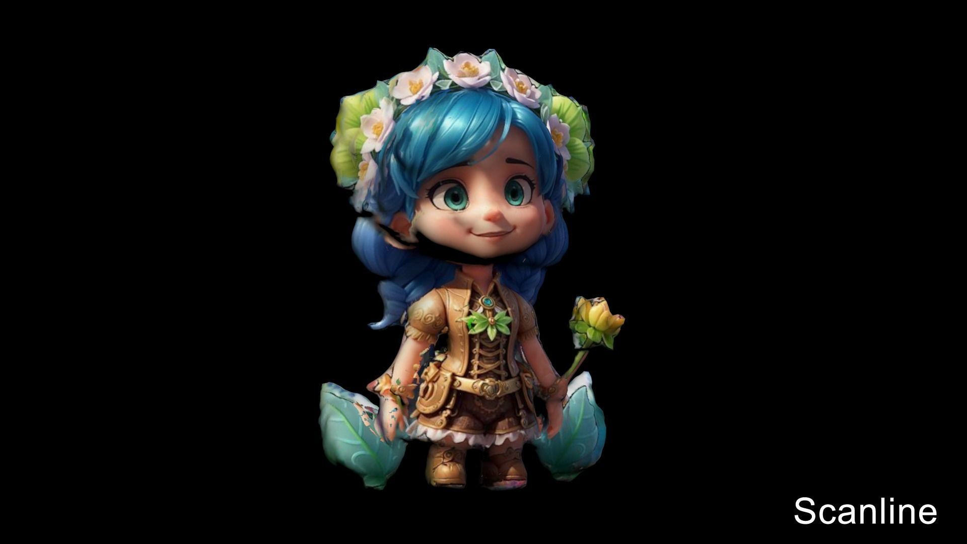 Little Fairy Low-poly 3D model_14
