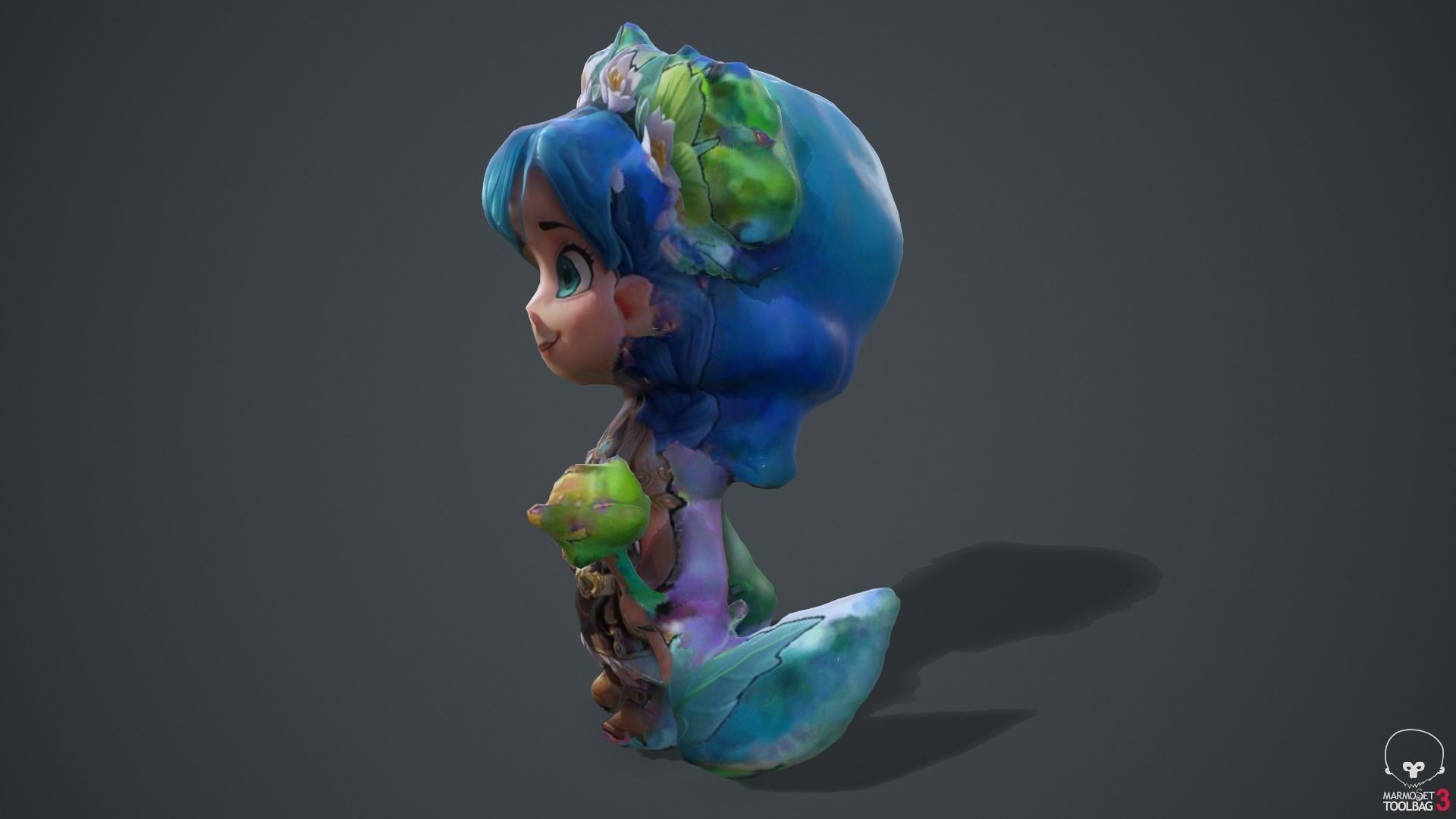 Little Fairy Low-poly 3D model_17
