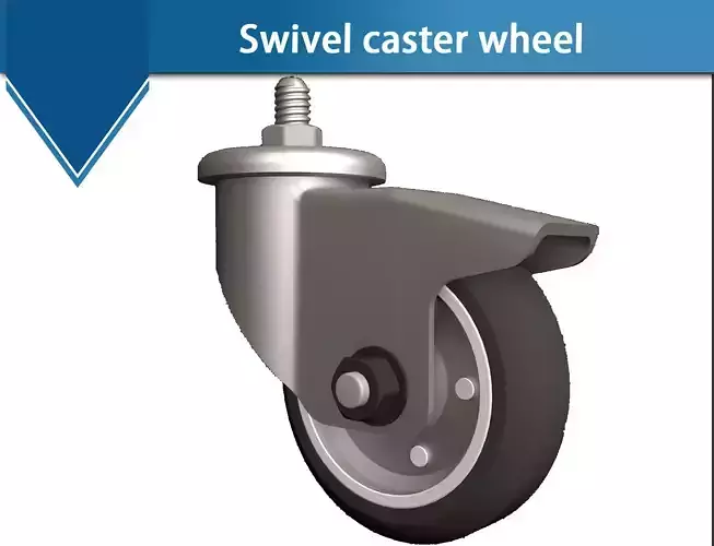 Swivel caster wheel 3D model