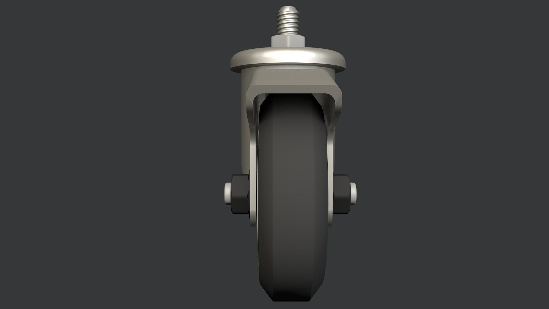 Swivel caster wheel 3D model_4