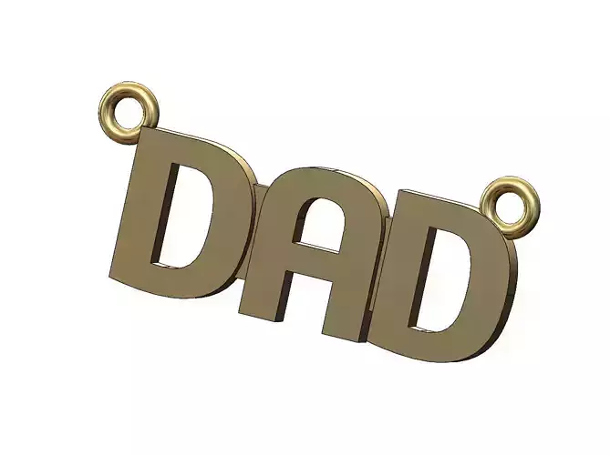 Dad nameplate pendant 
