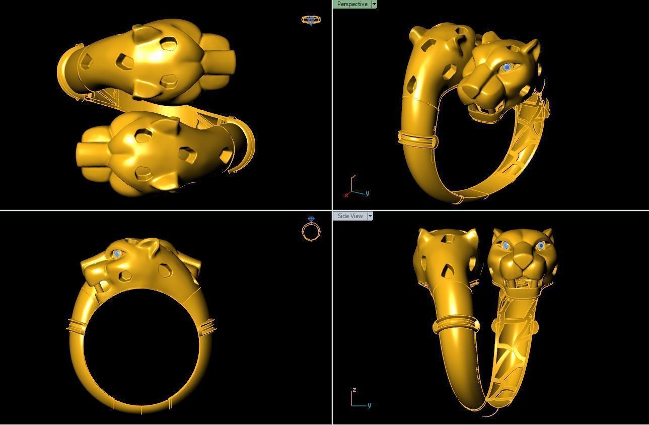 TIGER RING 3D print model_2