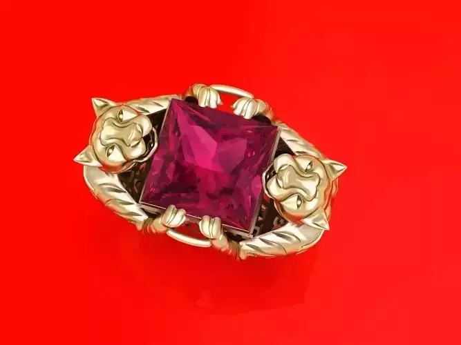 Panther ring 3D print model