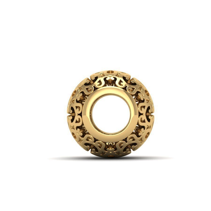 Flower Hollow bead charm 3D print model_1