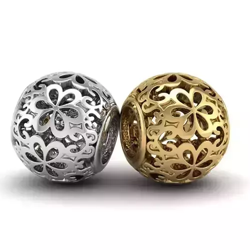 Flower Hollow bead charm 3D print model