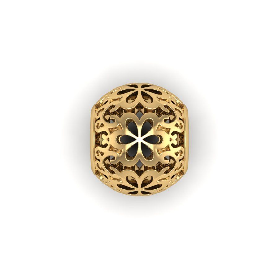Flower Hollow bead charm 3D print model_3