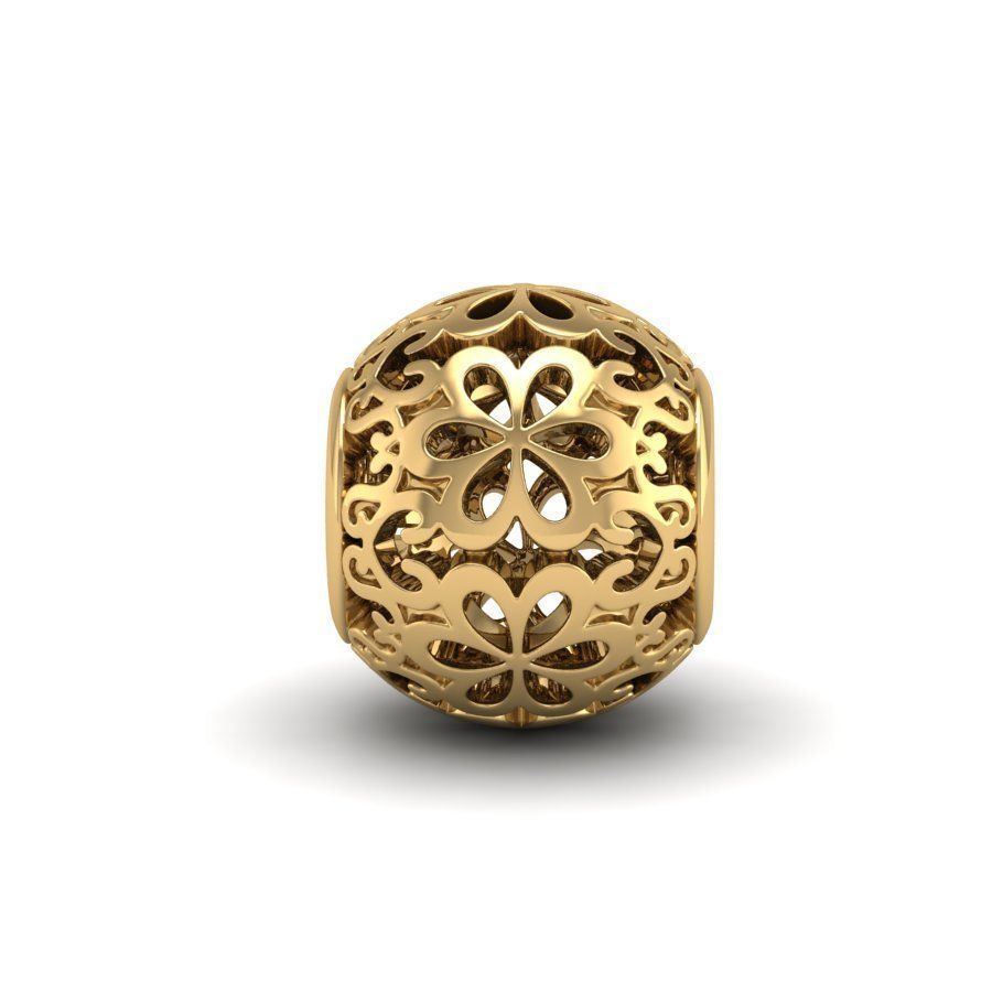 Flower Hollow bead charm 3D print model_2
