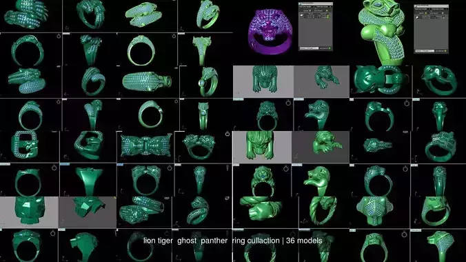 lion tiger  ghost  panther  ring cullaction