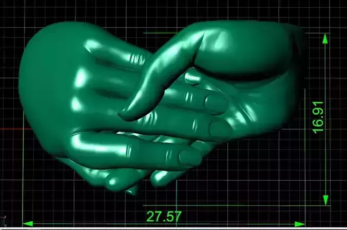 bas-relief of a woman and a man hand together hold hands 1039 3D print model