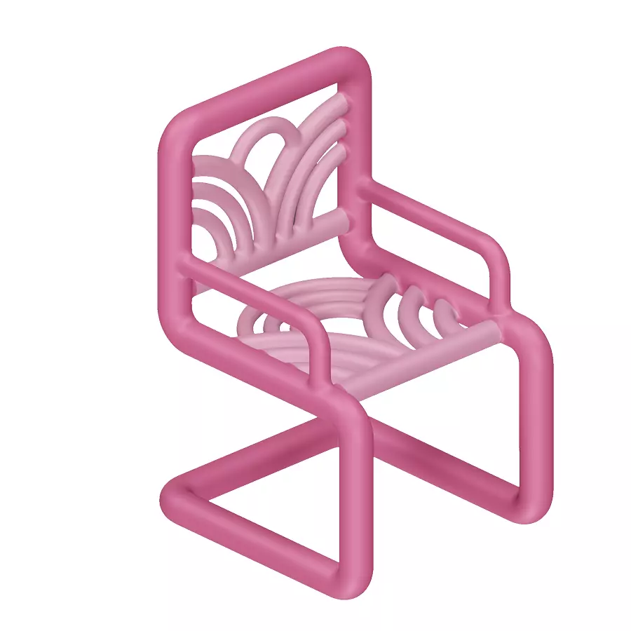 Cartoon Baby Chair 3D model
