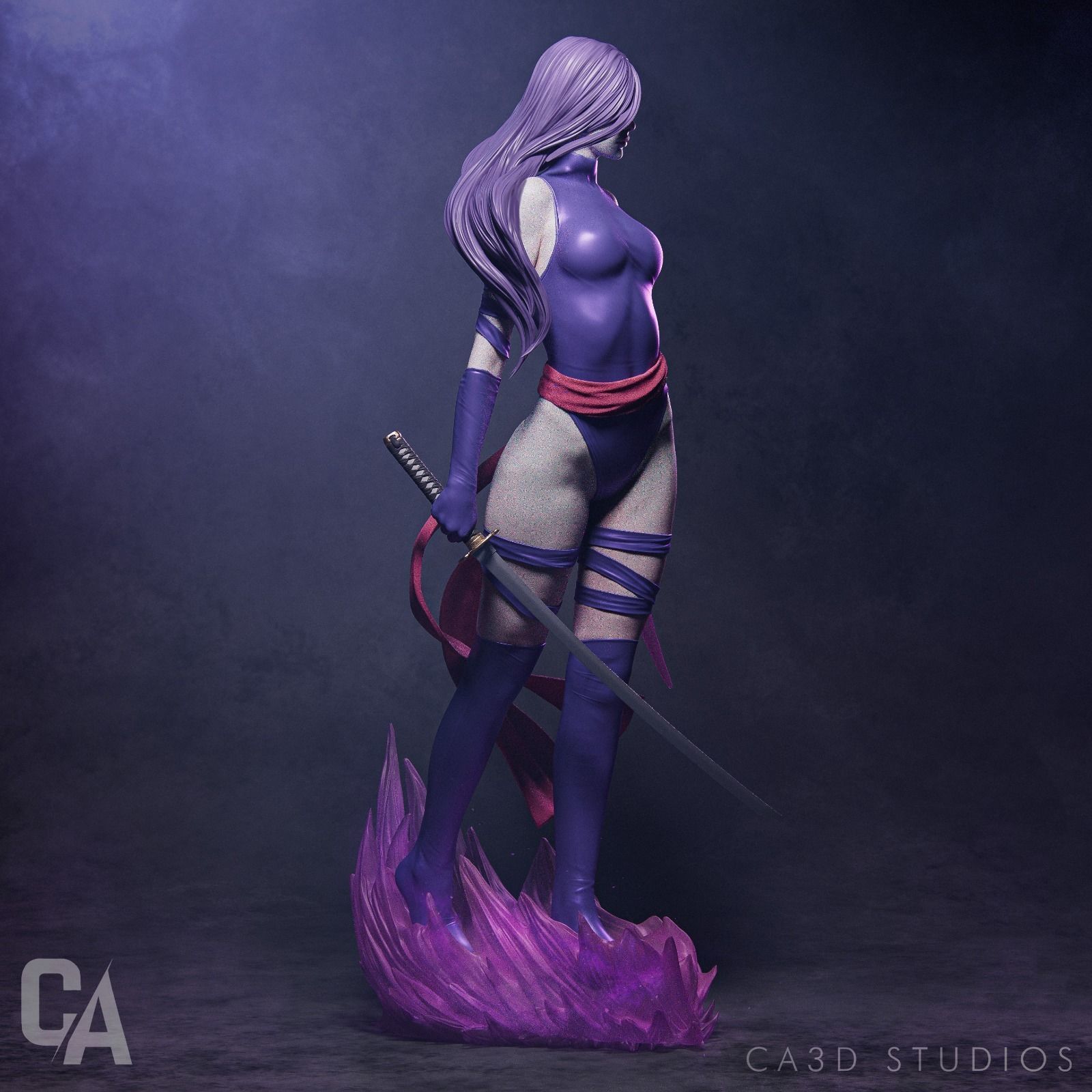 Psylocke 3D Print 3D print model_3