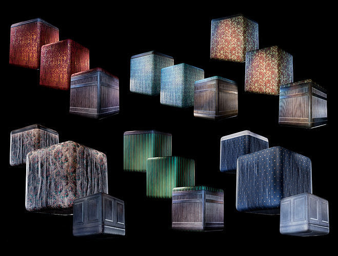 VintageWallpaperPack Low-poly 3D model