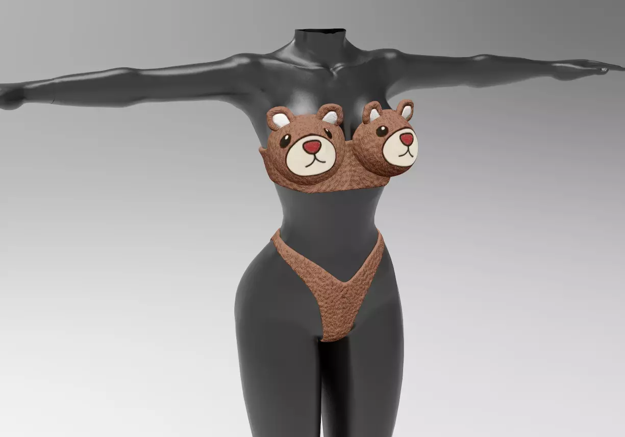 Mesh Outfit 006 Second Life Low-poly 3D model