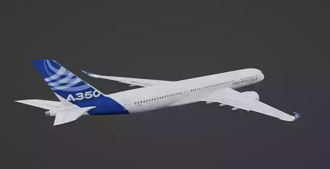 Airbus a350 plane and a320 cockpit 3D model