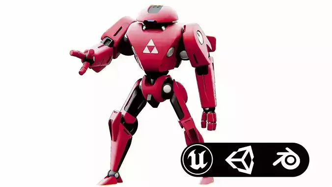 ANDROID IKAROUS Rigged for Unreal Engine - Unity - MIXAMO 3D model