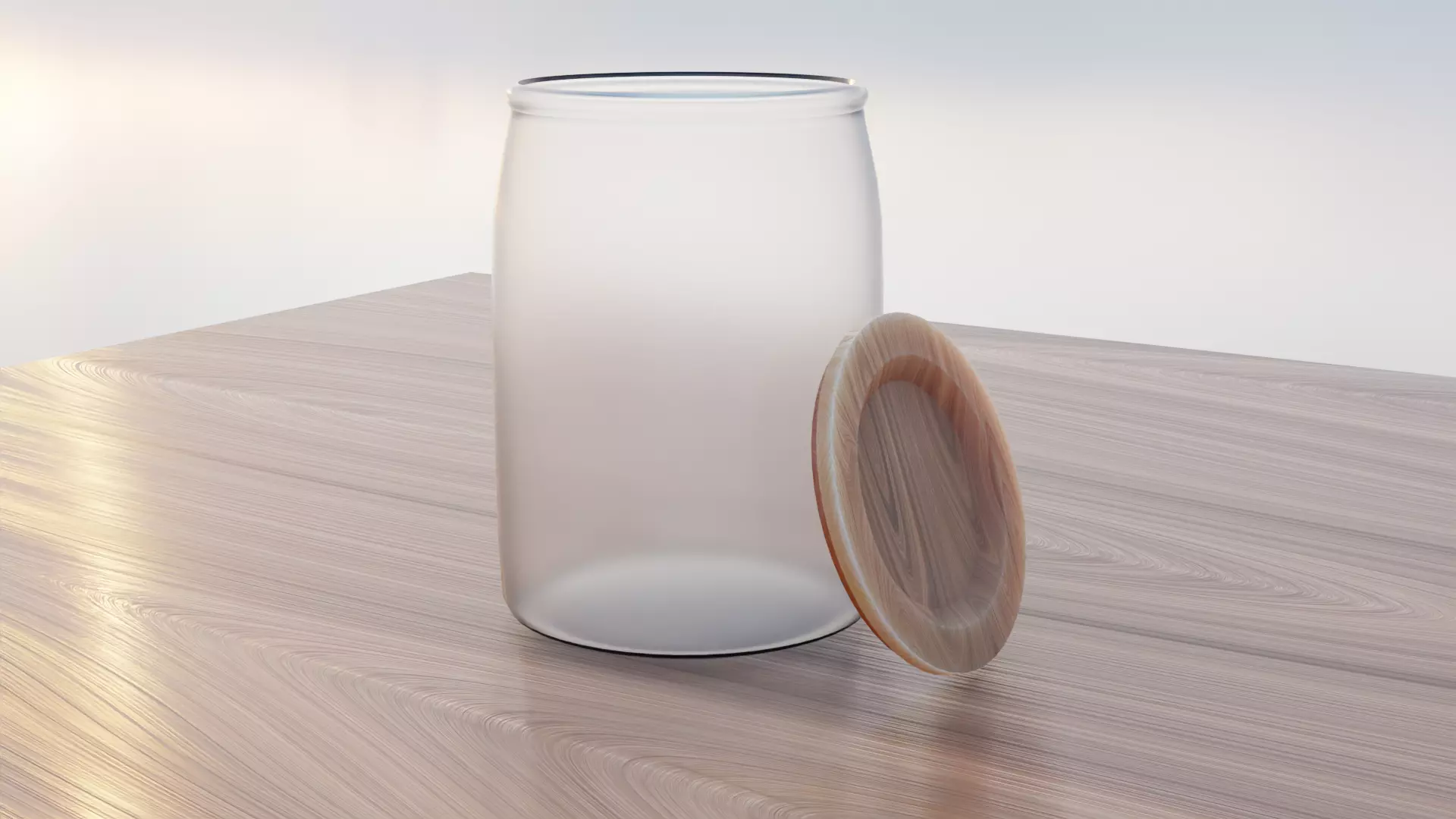 Glass Jar Free low-poly 3D model_0