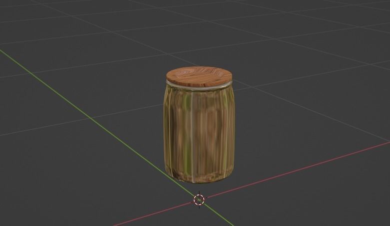 Glass Jar Free low-poly 3D model_2