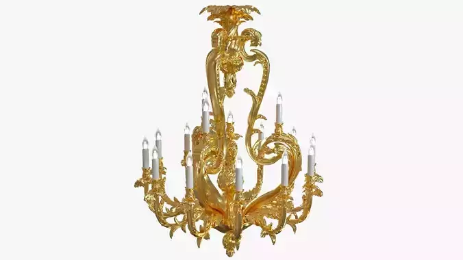 Classic bronze chandelier 0018
