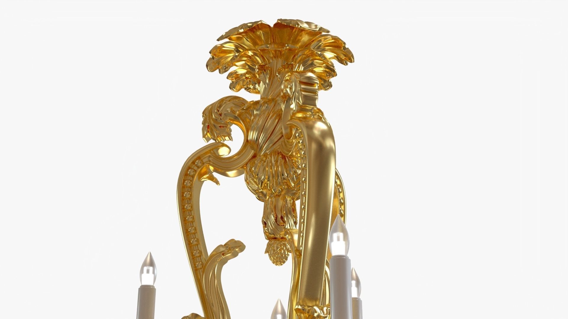 Classic bronze chandelier 0018 3D model_5