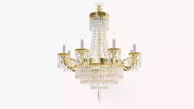 Classic bronze chandelier 0016
