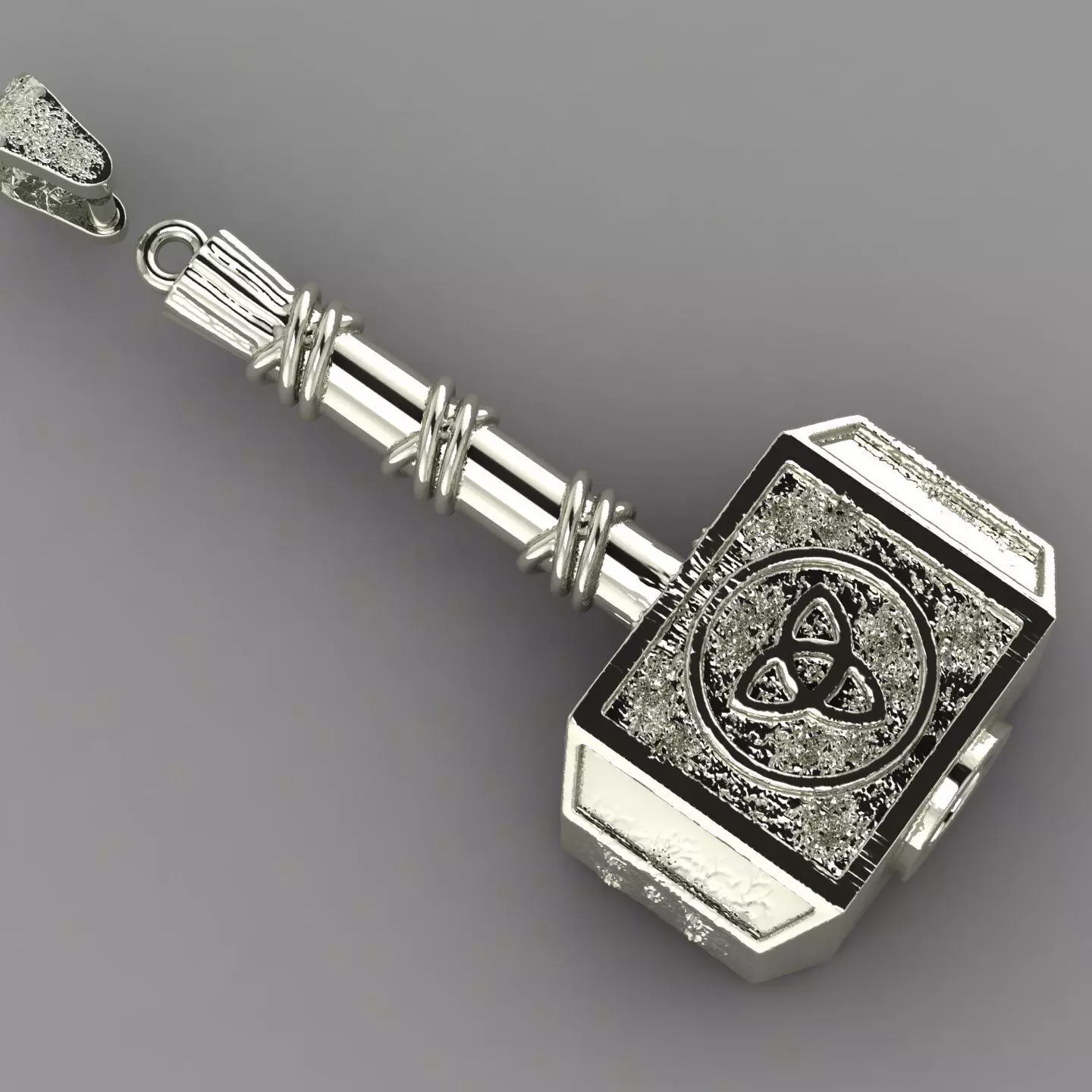 ERKEK THOR CEKICI KOLYE 3DM STL OBJ FBX 3D BASKI MODELI Free 3D print model