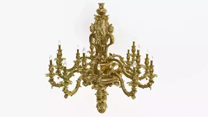 Classic bronze chandelier 0014