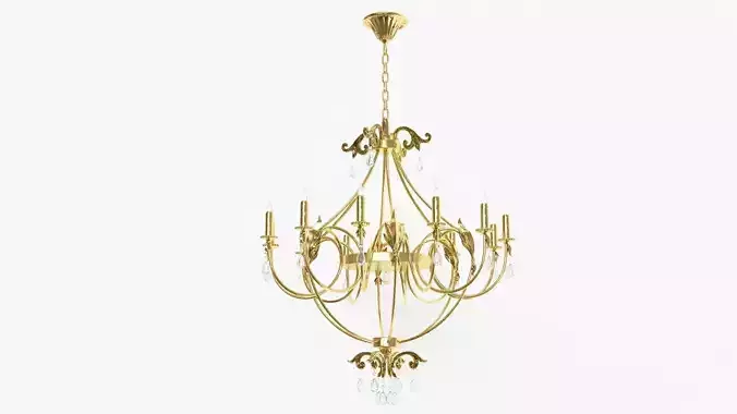 Classic bronze chandelier 0013