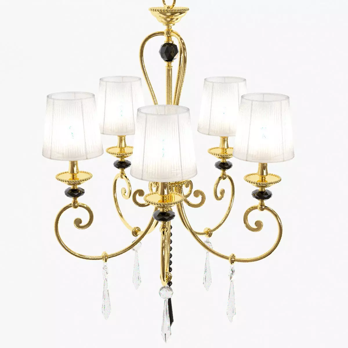 Classic bronze chandelier 0010 3D model