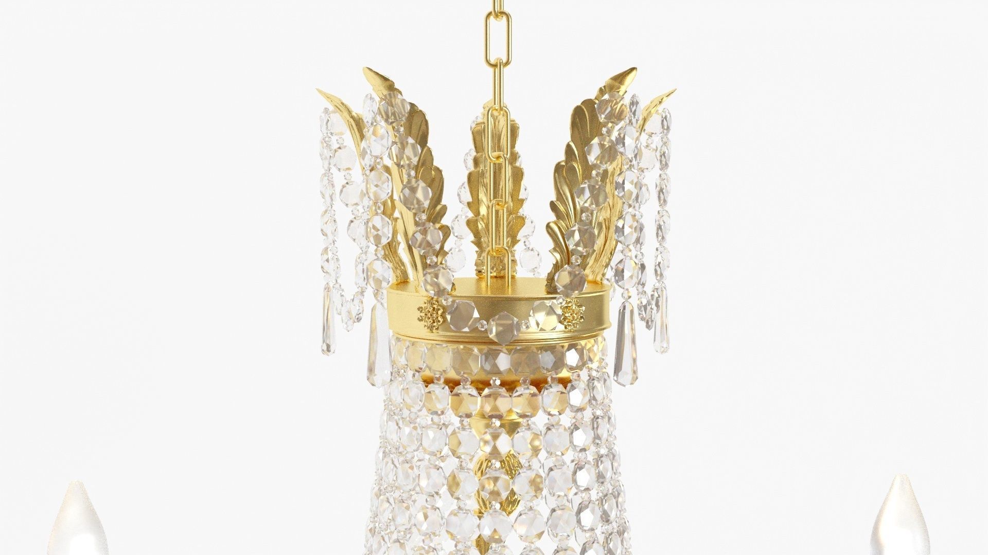 Classic bronze chandelier 0005 3D model_4