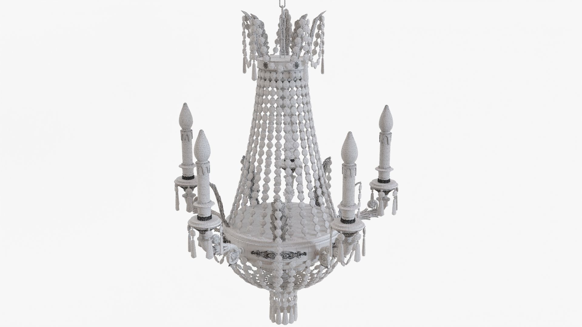 Classic bronze chandelier 0005 3D model_6
