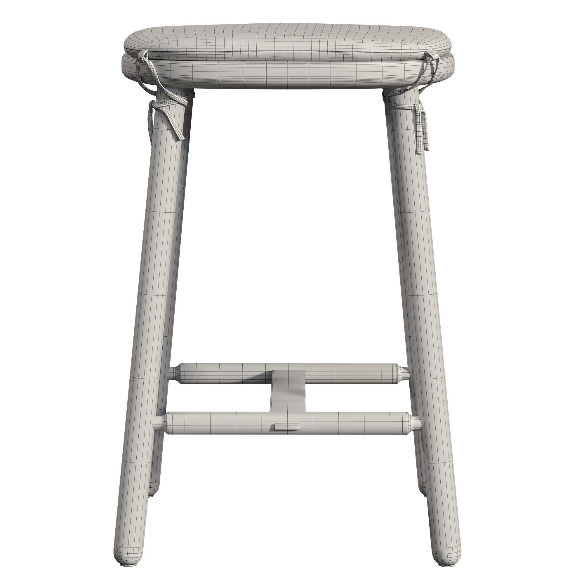 Ralph Oak Counter Stool 3D model_3