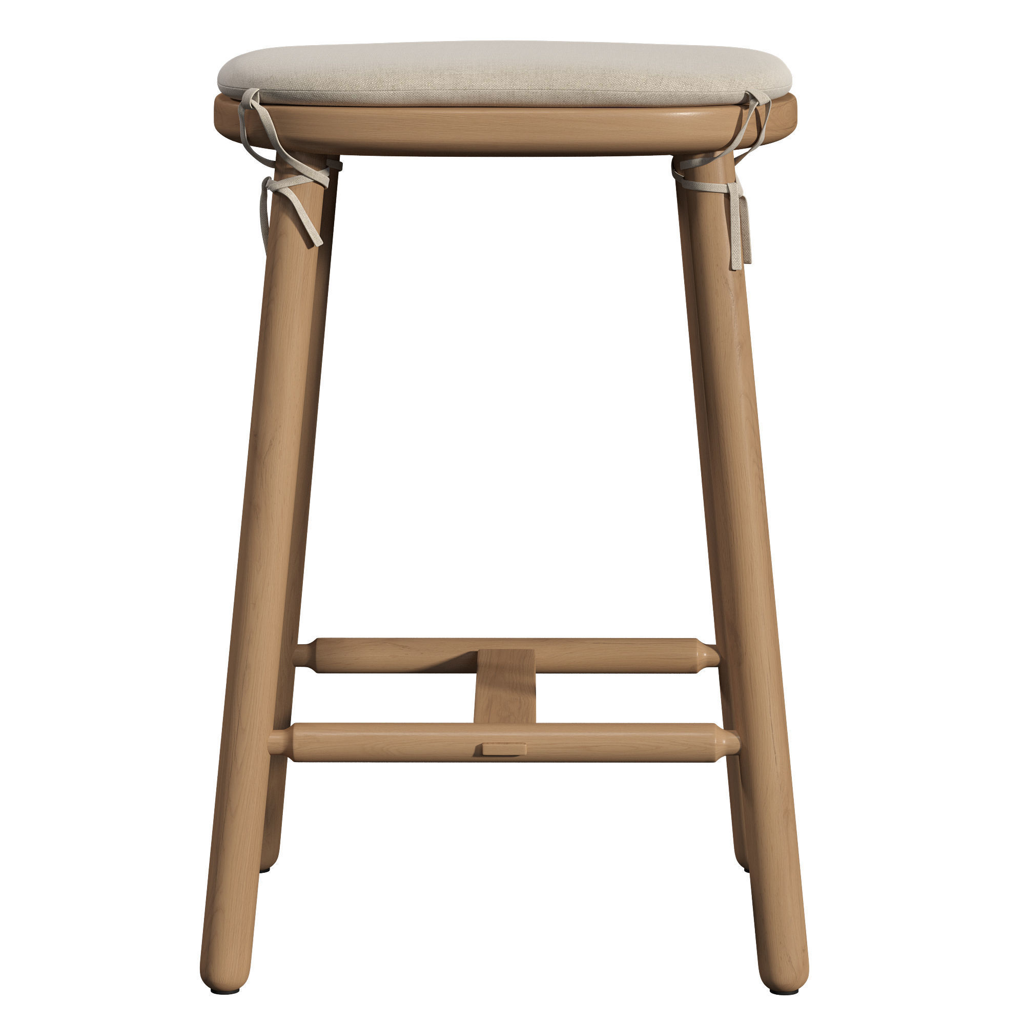 Ralph Oak Counter Stool 3D model_2